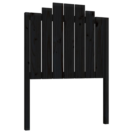 sengegærde 81x4x110 cm massivt fyrretræ sort
