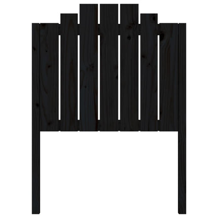 sengegærde 81x4x110 cm massivt fyrretræ sort