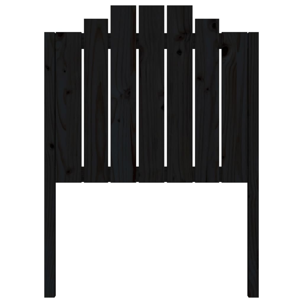 sengegærde 81x4x110 cm massivt fyrretræ sort