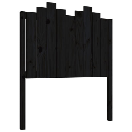 sengegærde 96x4x110 cm massivt fyrretræ sort