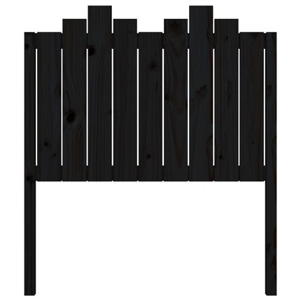 sengegærde 96x4x110 cm massivt fyrretræ sort