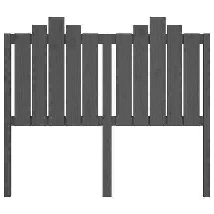 sengegærde 126x4x110 cm massivt fyrretræ grå