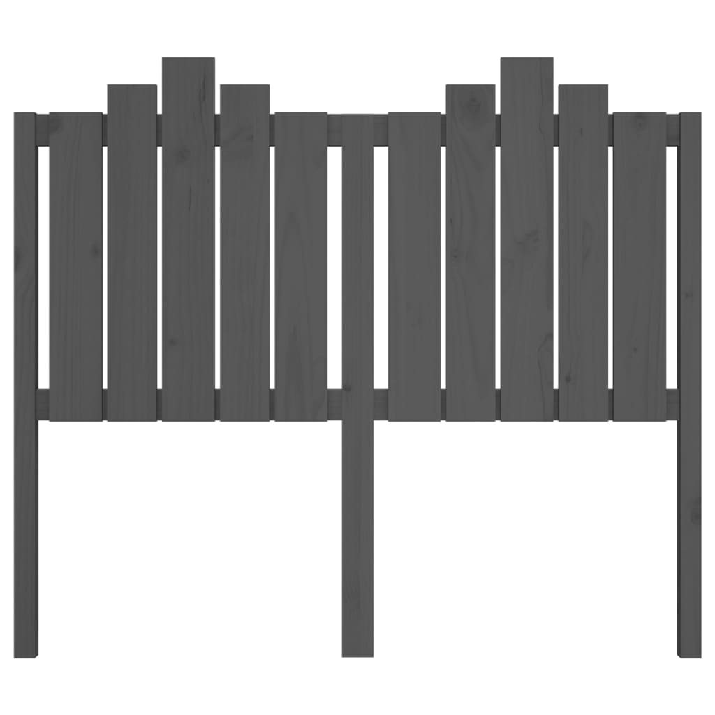 sengegærde 126x4x110 cm massivt fyrretræ grå