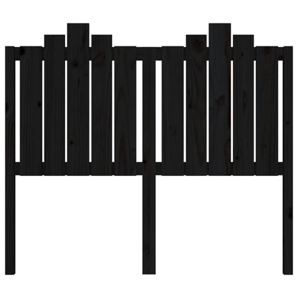 sengegærde 126x4x110 cm massivt fyrretræ sort