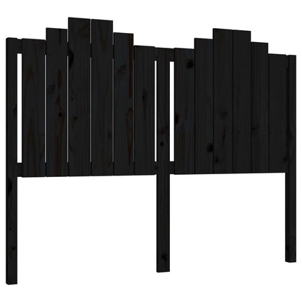 sengegærde 146x4x110 cm massivt fyrretræ sort