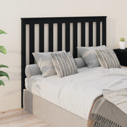 sengegærde 146x6x101 cm massivt fyrretræ sort