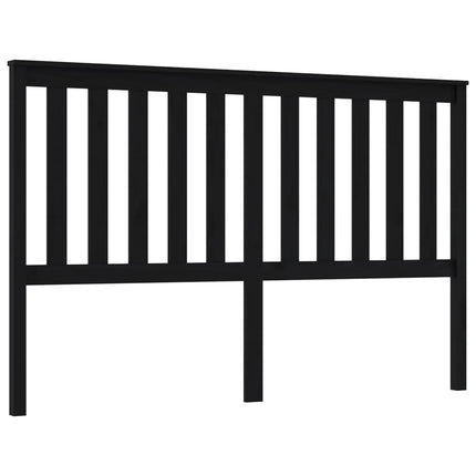 sengegærde 166x6x101 cm massivt fyrretræ sort