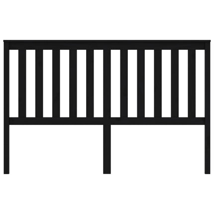 sengegærde 166x6x101 cm massivt fyrretræ sort