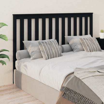 sengegærde 166x6x101 cm massivt fyrretræ sort