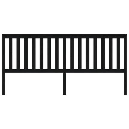 sengegærde 206x6x101 cm massivt fyrretræ sort