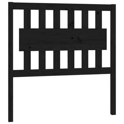 sengegærde 95,5x4x100 cm massivt fyrretræ sort