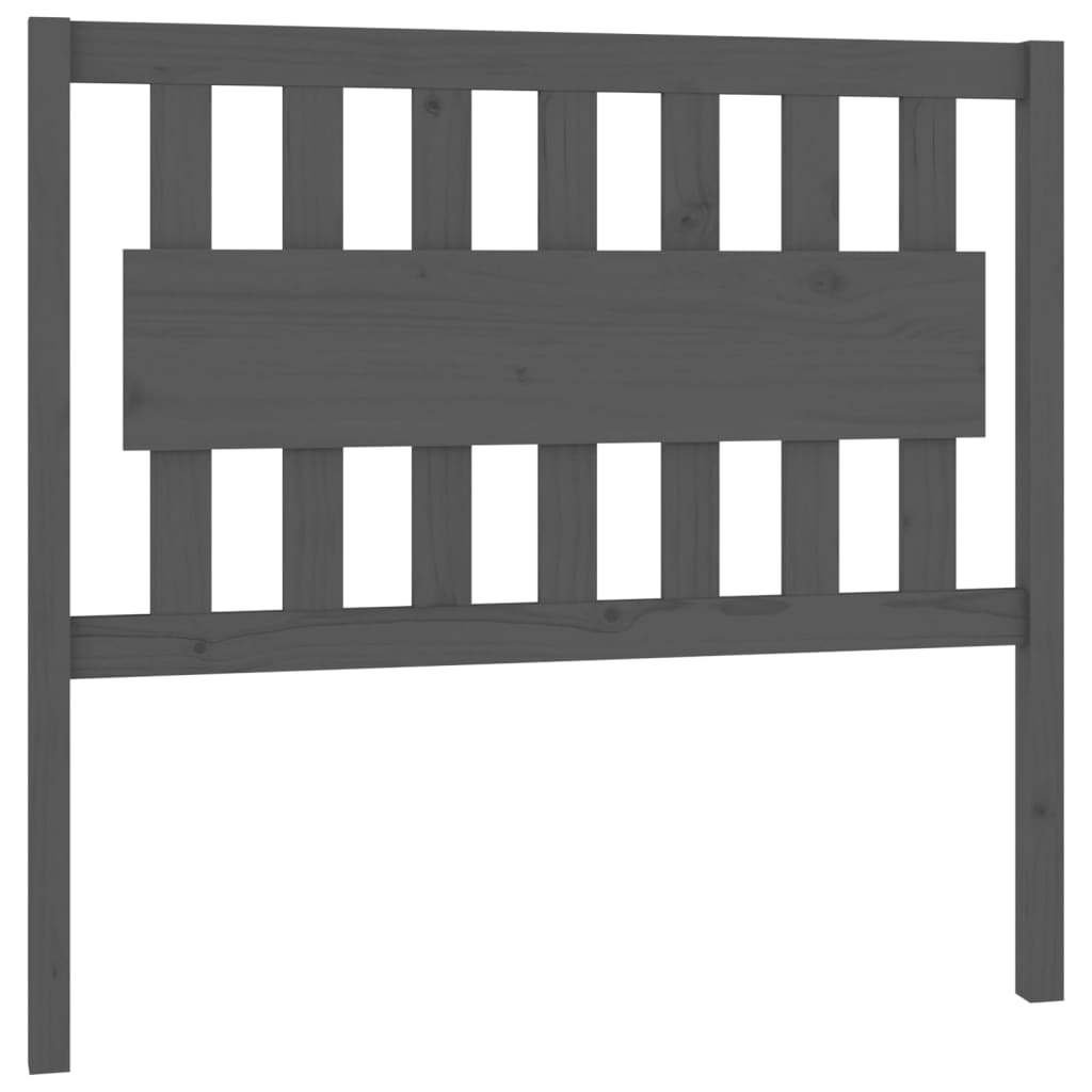 sengegærde 105,5x4x100 cm massivt fyrretræ grå