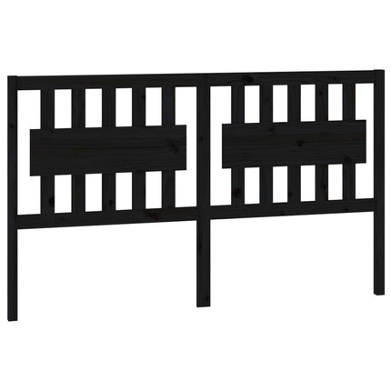 sengegærde 155,5x4x100 cm massivt fyrretræ sort