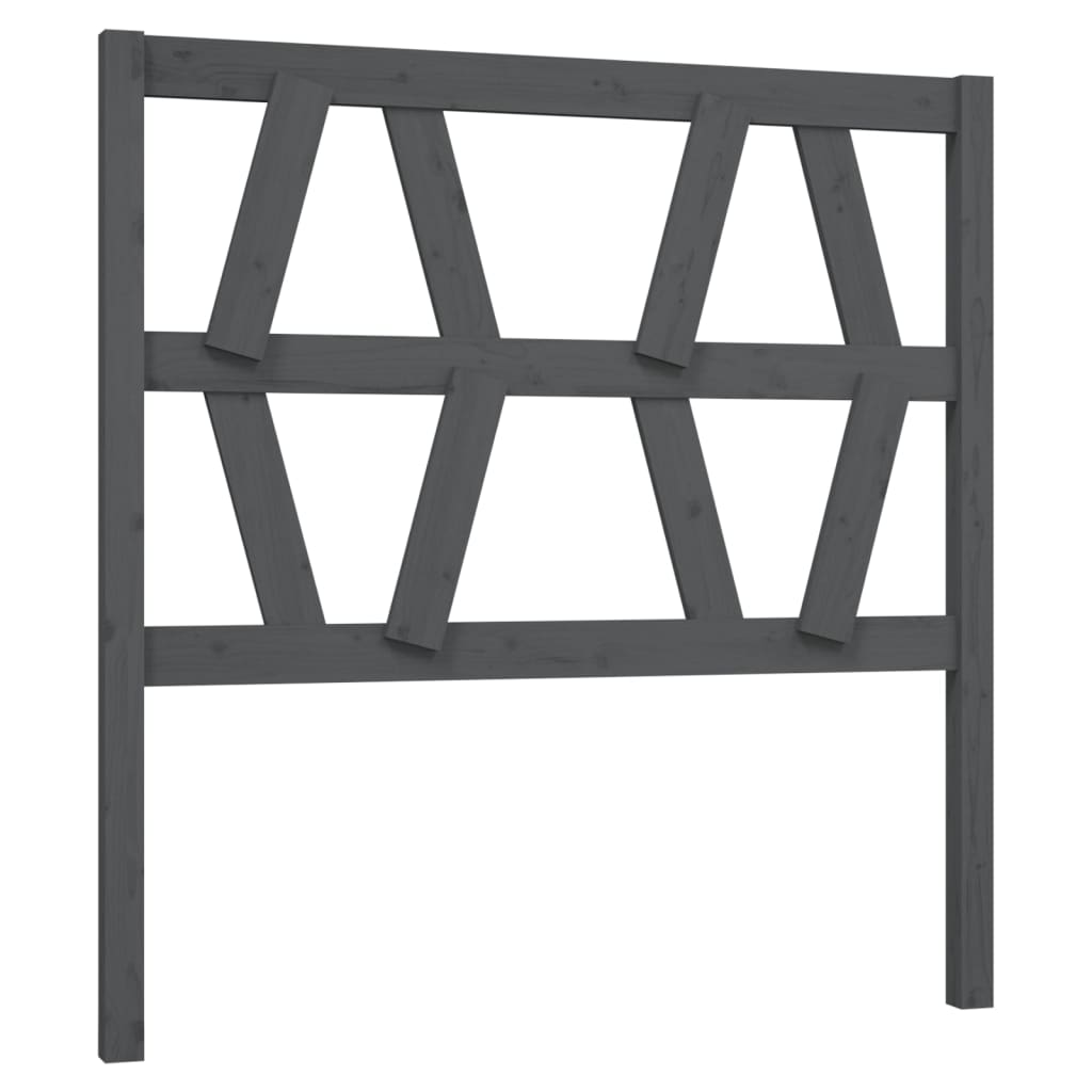 sengegærde 81x4x100 cm massivt fyrretræ grå