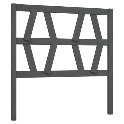 sengegærde 96x4x100 cm massivt fyrretræ grå