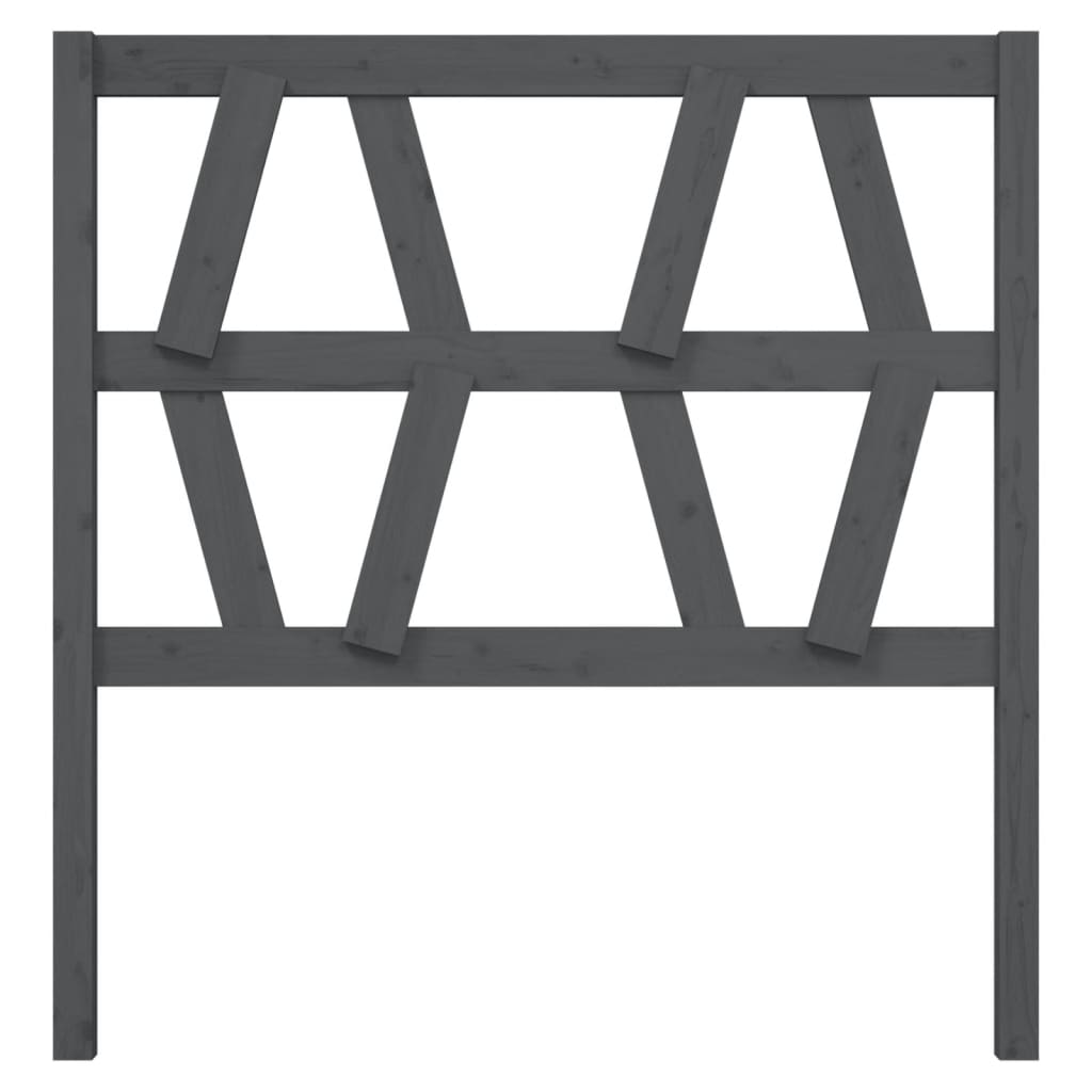 sengegærde 106x4x100 cm massivt fyrretræ grå