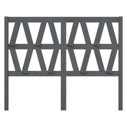 sengegærde 126x4x100 cm massivt fyrretræ grå