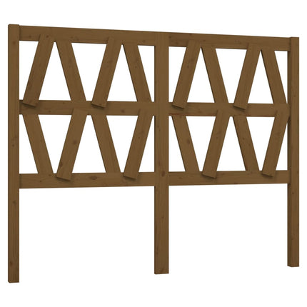 sengegærde 126x4x100 cm massivt fyrretræ gyldenbrun