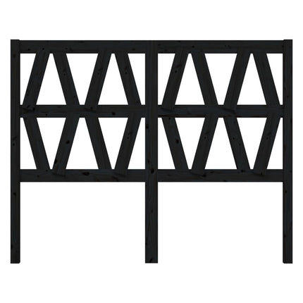 sengegærde 126x4x100 cm massivt fyrretræ sort