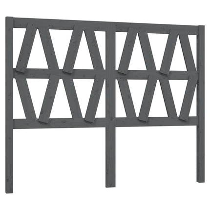 sengegærde 146x4x100 cm massivt fyrretræ grå