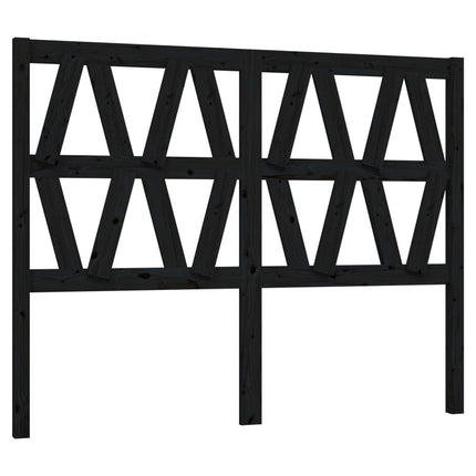 sengegærde 166x4x100 cm massivt fyrretræ sort