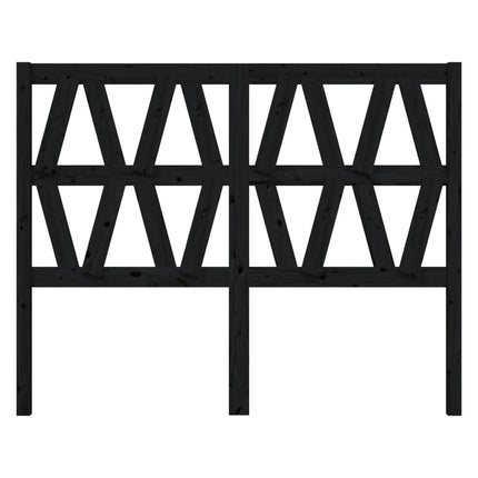 sengegærde 166x4x100 cm massivt fyrretræ sort