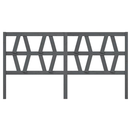 sengegærde 206x4x100 cm massivt fyrretræ grå