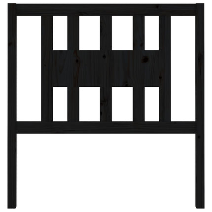 sengegærde 81x4x100 cm massivt fyrretræ sort