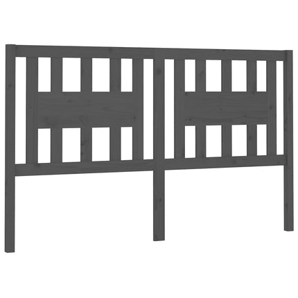 sengegærde 186x4x100 cm massivt fyrretræ grå