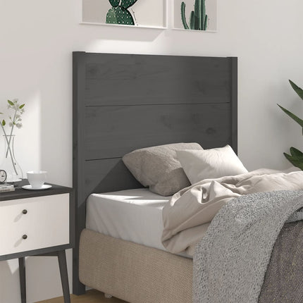 sengegærde 96x4x100 cm massivt fyrretræ grå