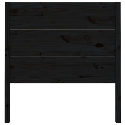 sengegærde 96x4x100 cm massivt fyrretræ sort