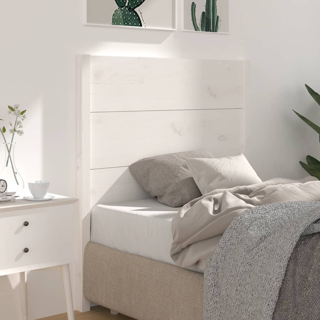 sengegærde 106x4x100 cm massivt fyrretræ hvid