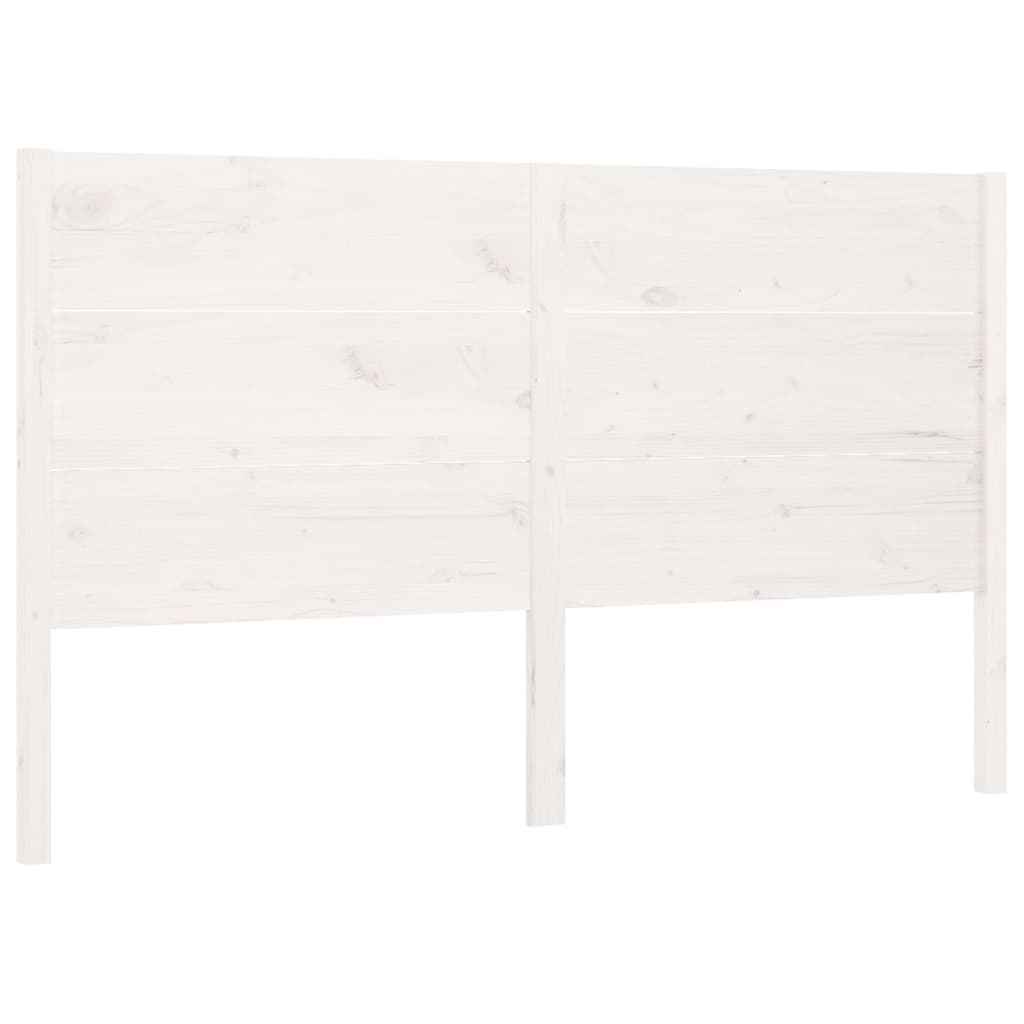 sengegærde 206x4x100 cm massivt fyrretræ hvid