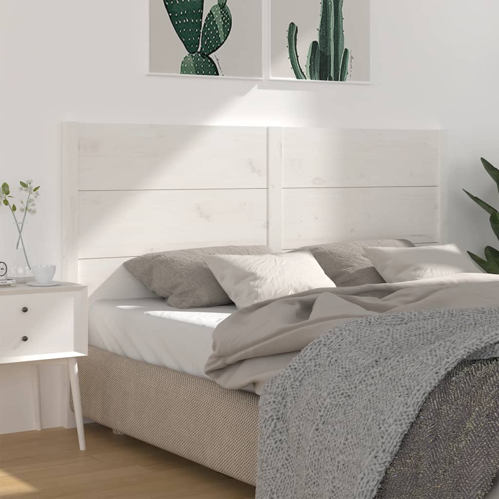 sengegærde 206x4x100 cm massivt fyrretræ hvid