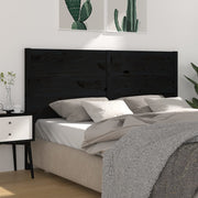 sengegærde 206x4x100 cm massivt fyrretræ sort
