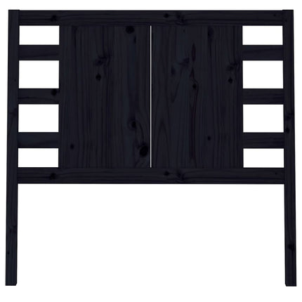 sengegærde 81x4x100 cm massivt fyrretræ sort