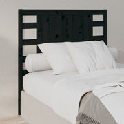 sengegærde 81x4x100 cm massivt fyrretræ sort