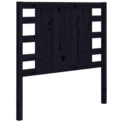 sengegærde 96x4x100 cm massivt fyrretræ sort