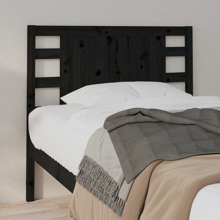 sengegærde 96x4x100 cm massivt fyrretræ sort
