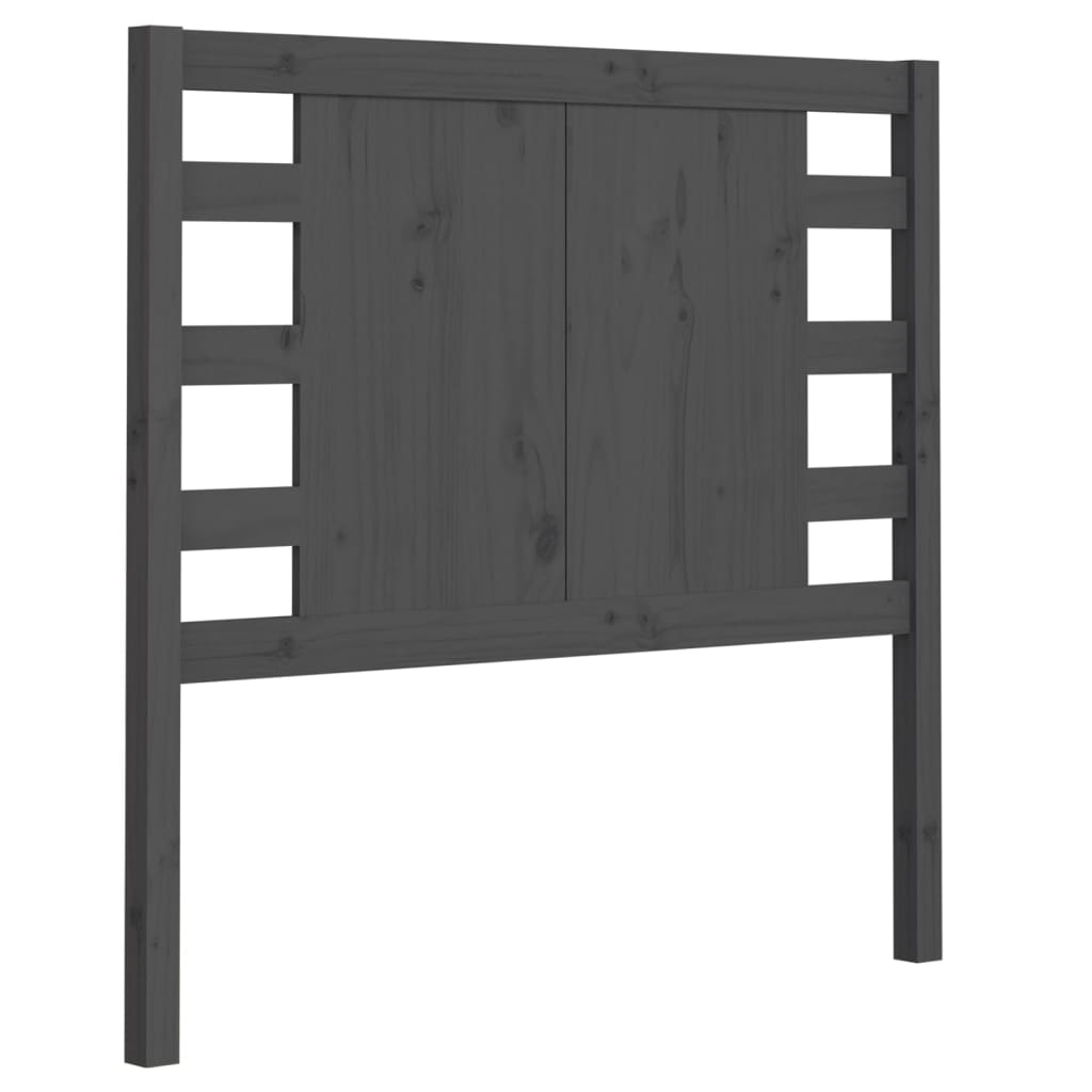 sengegærde 106x4x100 cm massivt fyrretræ grå