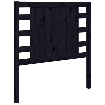 sengegærde 106x4x100 cm massivt fyrretræ sort