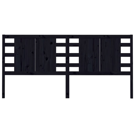 sengegærde 126x4x100 cm massivt fyrretræ sort
