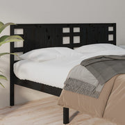 sengegærde 126x4x100 cm massivt fyrretræ sort