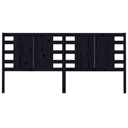 sengegærde 206x4x100 cm massivt fyrretræ sort
