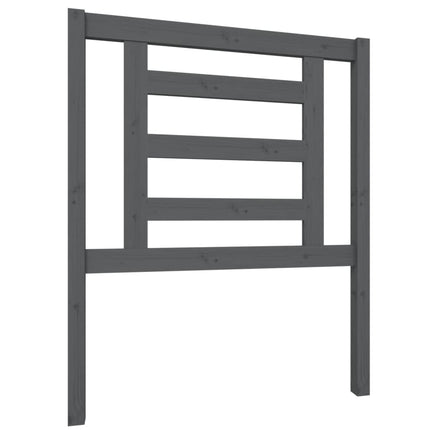 sengegærde 81x4x100 cm massivt fyrretræ grå
