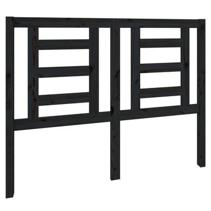sengegærde 126x4x100 cm massivt fyrretræ sort