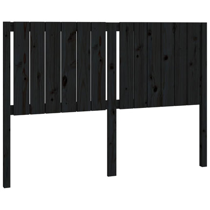 sengegærde 145,5x4x100 cm massivt fyrretræ sort