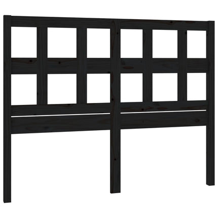 sengegærde 145,5x4x100 cm massivt fyrretræ sort