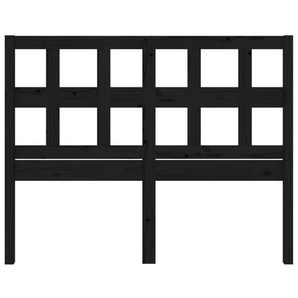 sengegærde 185,5x4x100 cm massivt fyrretræ sort