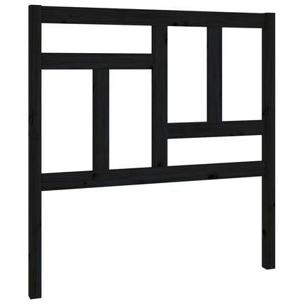 sengegærde 95,5x4x100 cm massivt fyrretræ sort